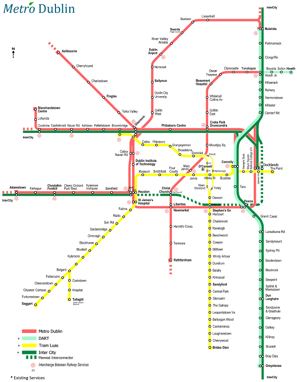 metro network integrated map